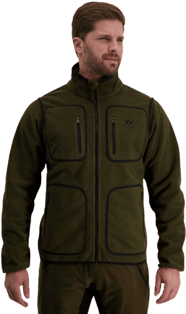 M's Elk Hunter Reversible Fleece Jacket Moss Brown/Blaze 3D, view: 0