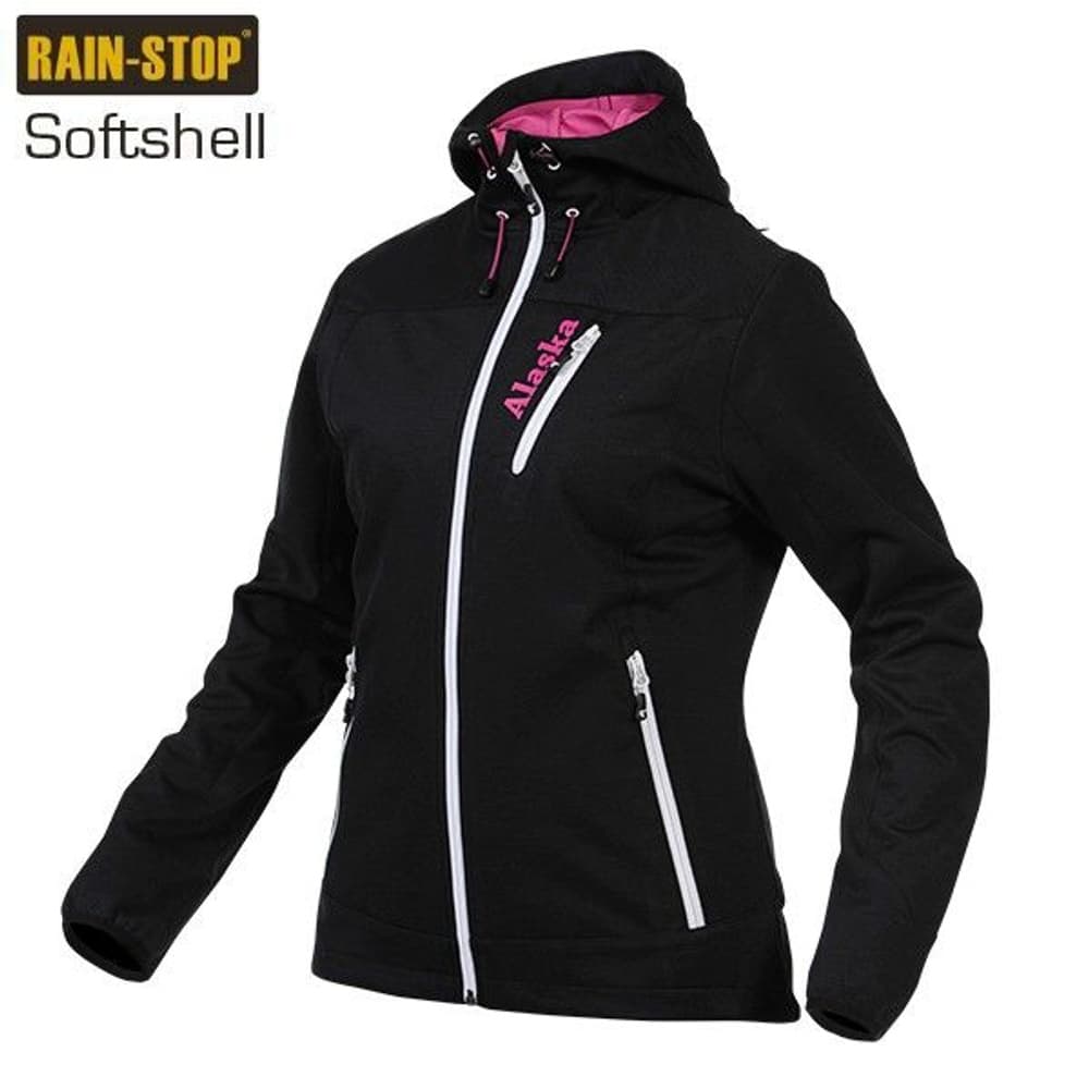 Meade Waterproof Softshell Jacka Rosa Dam Black/Rosa, view: 0