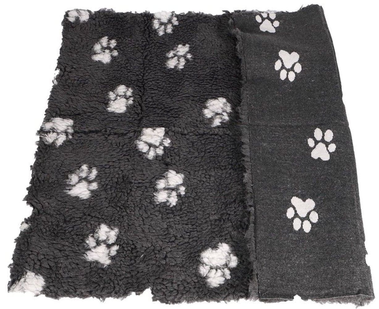 Vetbed 75x100 cm Medium Grey with Paws, view: 1