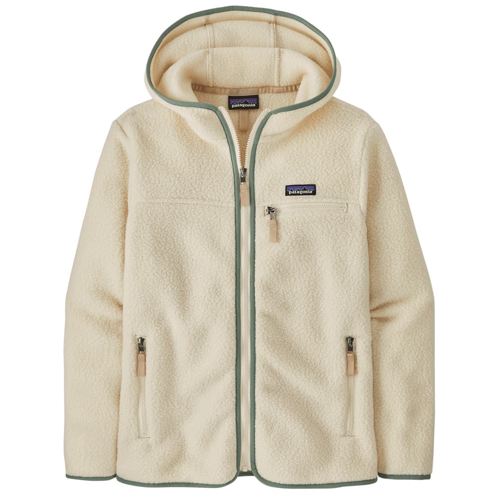W's Retro Pile Hoody Natural W/Ellwood Green, view: 0