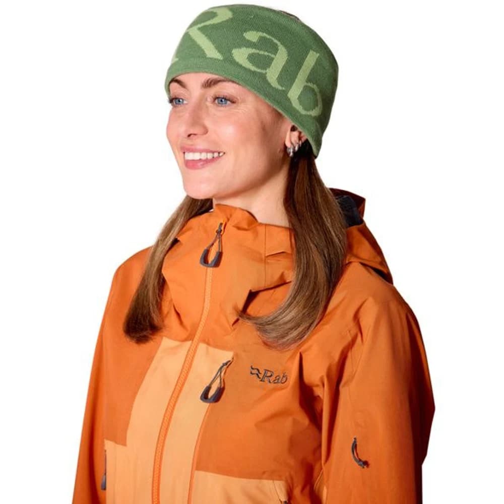 Rab Knitted Logo Headband Dark Fig Green/Fig Green, view: 1