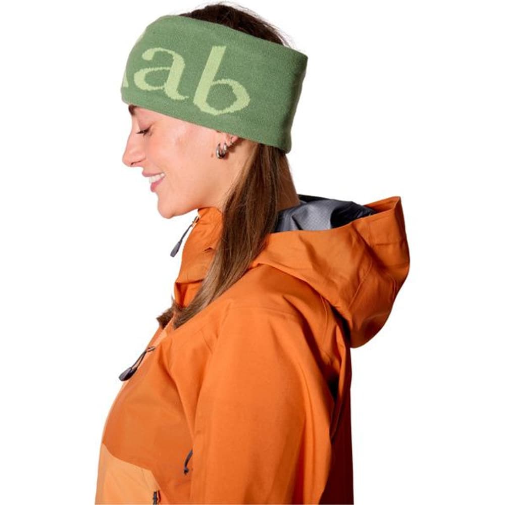 Rab Knitted Logo Headband Dark Fig Green/Fig Green, view: 2