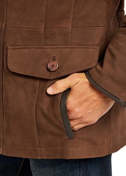 M's Moore Leather Jacket Walnut, view: 5