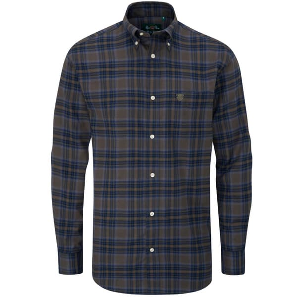 productImage: M's Ilkley Flannel Bd Shirt Green/Blue Check