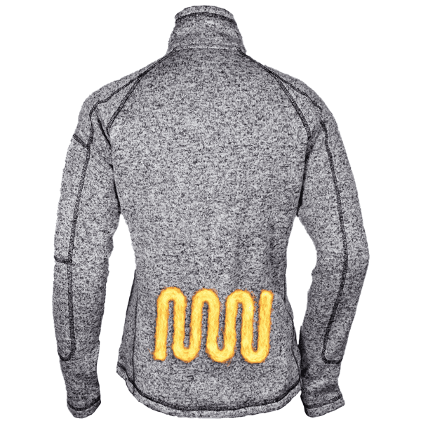 Heat Weaveguard Stickad Värmejacka Dam inkl Powerbank Gråmelerad, view: 3