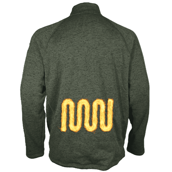 Heat Weaveguard Stickad Värmejacka Herr inkl Powerbank Brunmelerad, view: 3