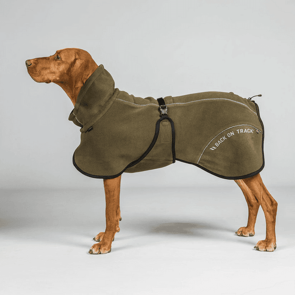 Bay Fleece Coat High Set Tail 40-50 cm Olive, view: 1