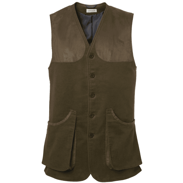 M's Preston Moleskin Shooting Vest Forest Green, view: 0