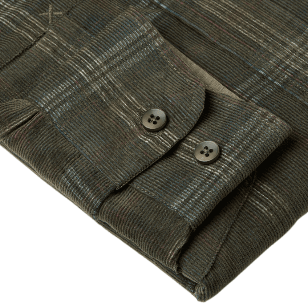 M's Wellington Walton Light Cord Shirt Men Hunter Green Checked, view: 3