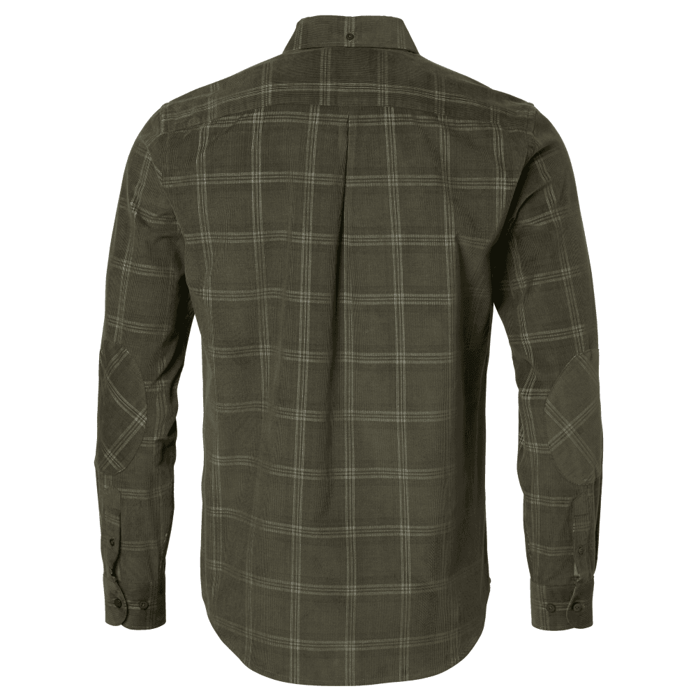 M's Wellington Walton Light Cord Shirt Men Hunter Green Checked, view: 1