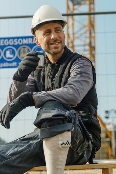 Heated Everyday Socks w.batteries V2 Olive Green, view: 5