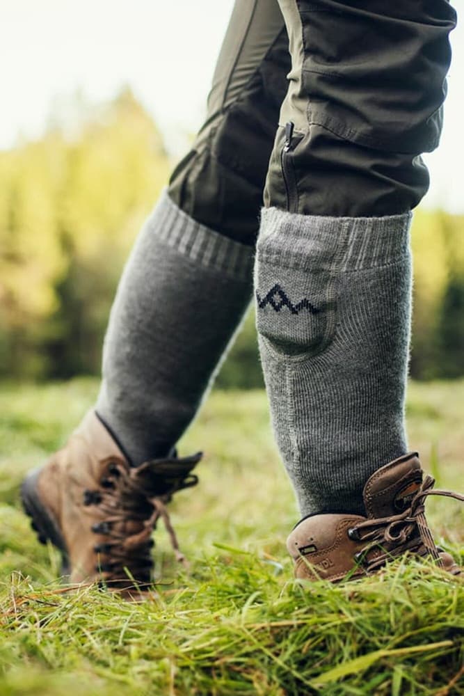 Heated Everyday Socks w.batteries V2 Cream, view: 7