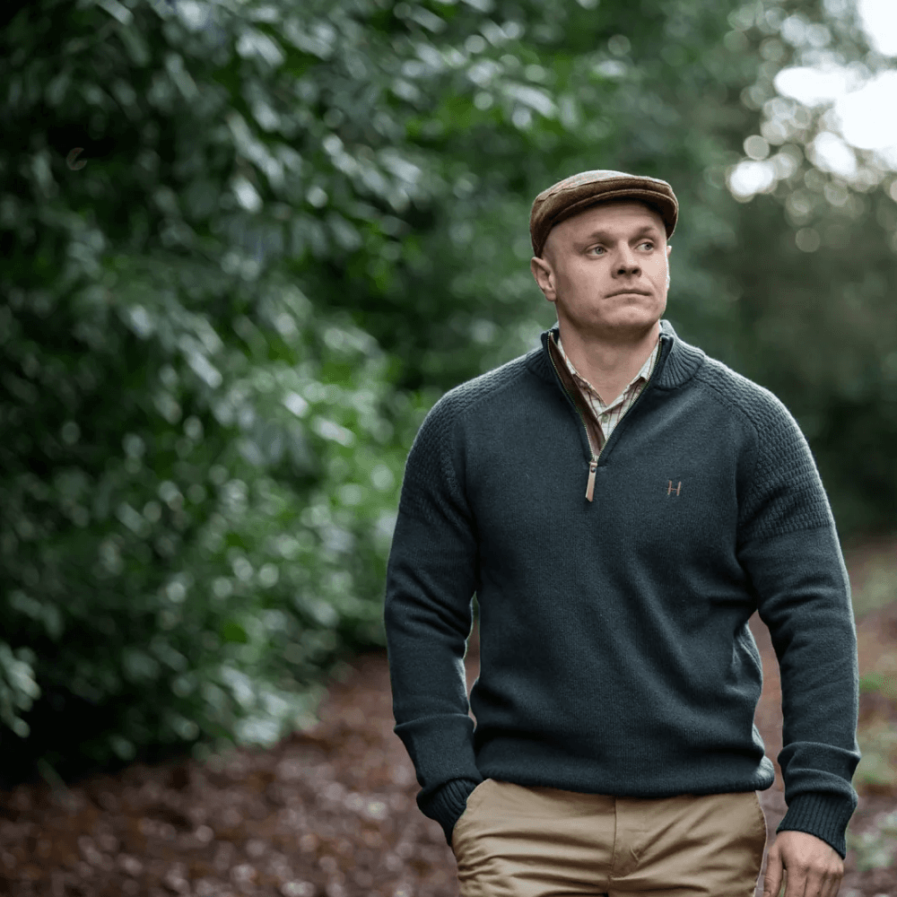 M's Vincent Merino Half Zip Pullover Dark Navy, view: 4