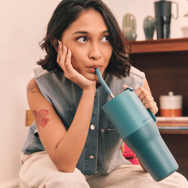 Rise Tumbler 770ml (w/Straw & Flip Lid) Brittany Blue, view: 1