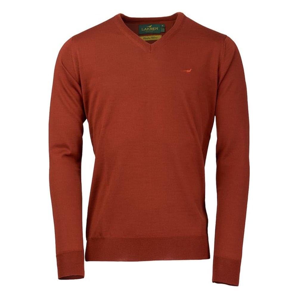 M's Sussex V-Neck Burnt Orange, view: 0