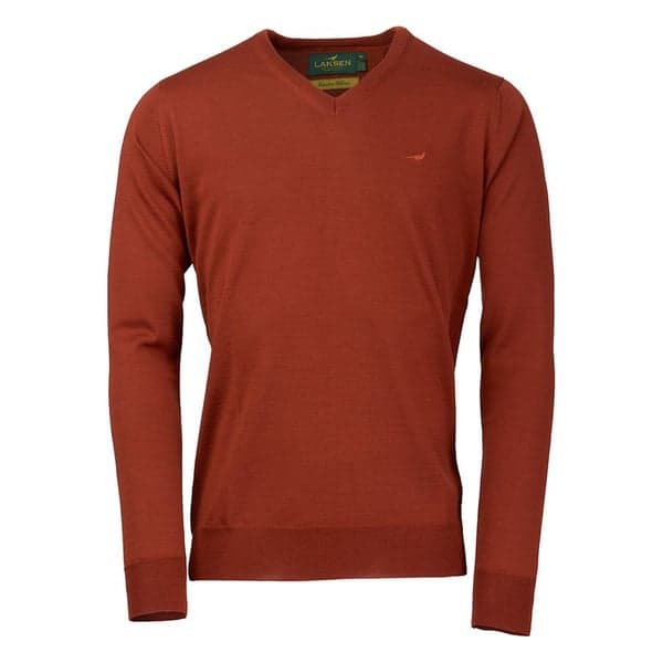 M's Sussex V-Neck Burnt Orange, view: 0