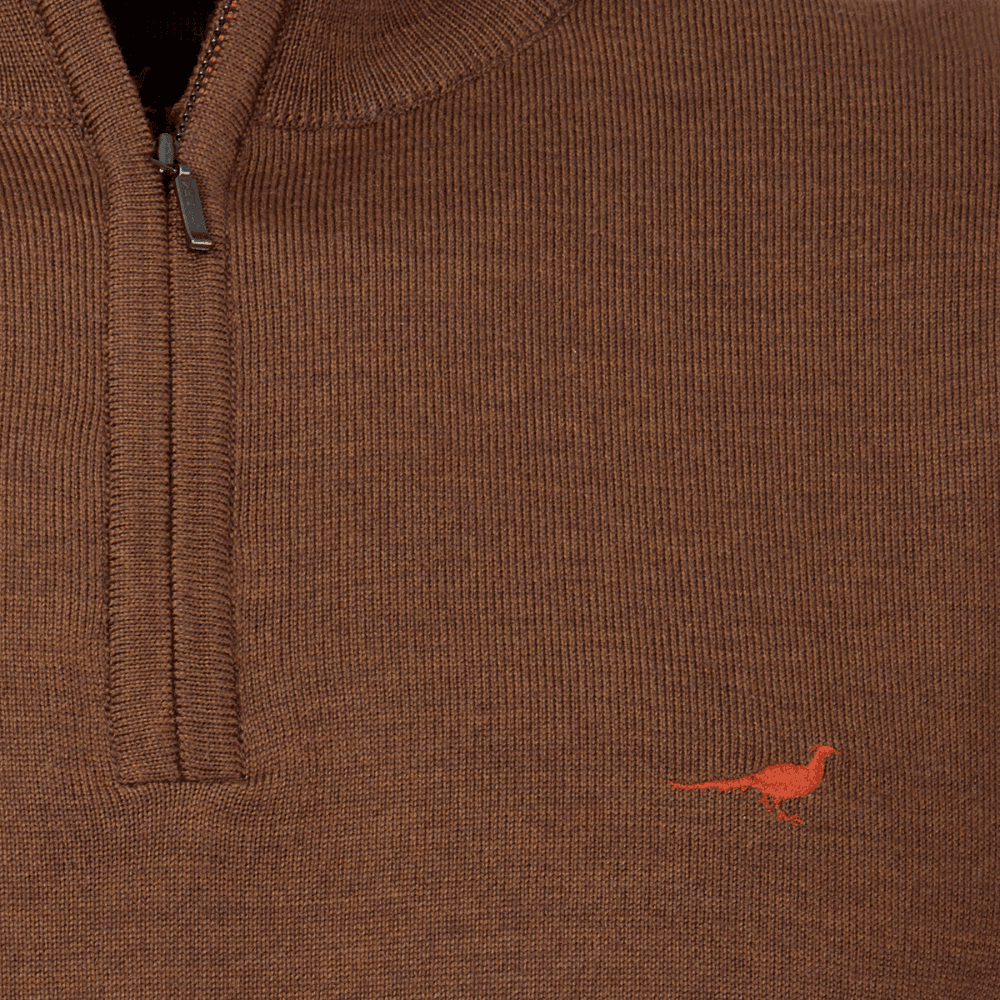 M's Norfolk Zip-Neck Rum, view: 1