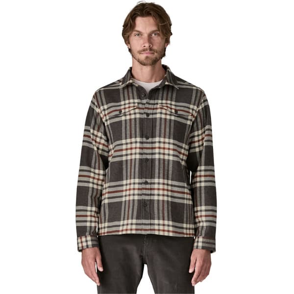 M's Fjord Flannel Shirt Catch: Ink Black, view: 1