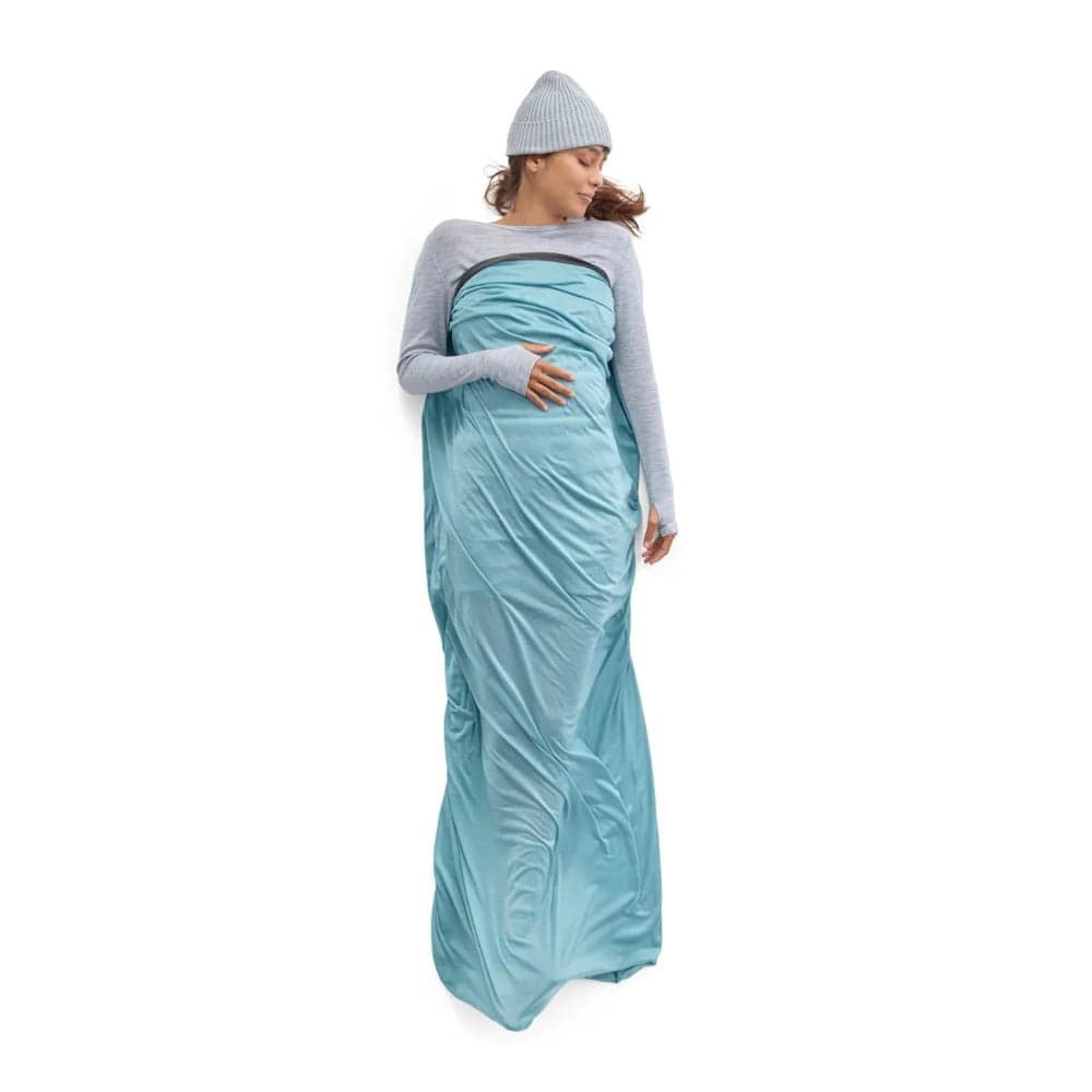 Comfort Blend Sleeping Bag Liner Rectangular Blue, view: 2