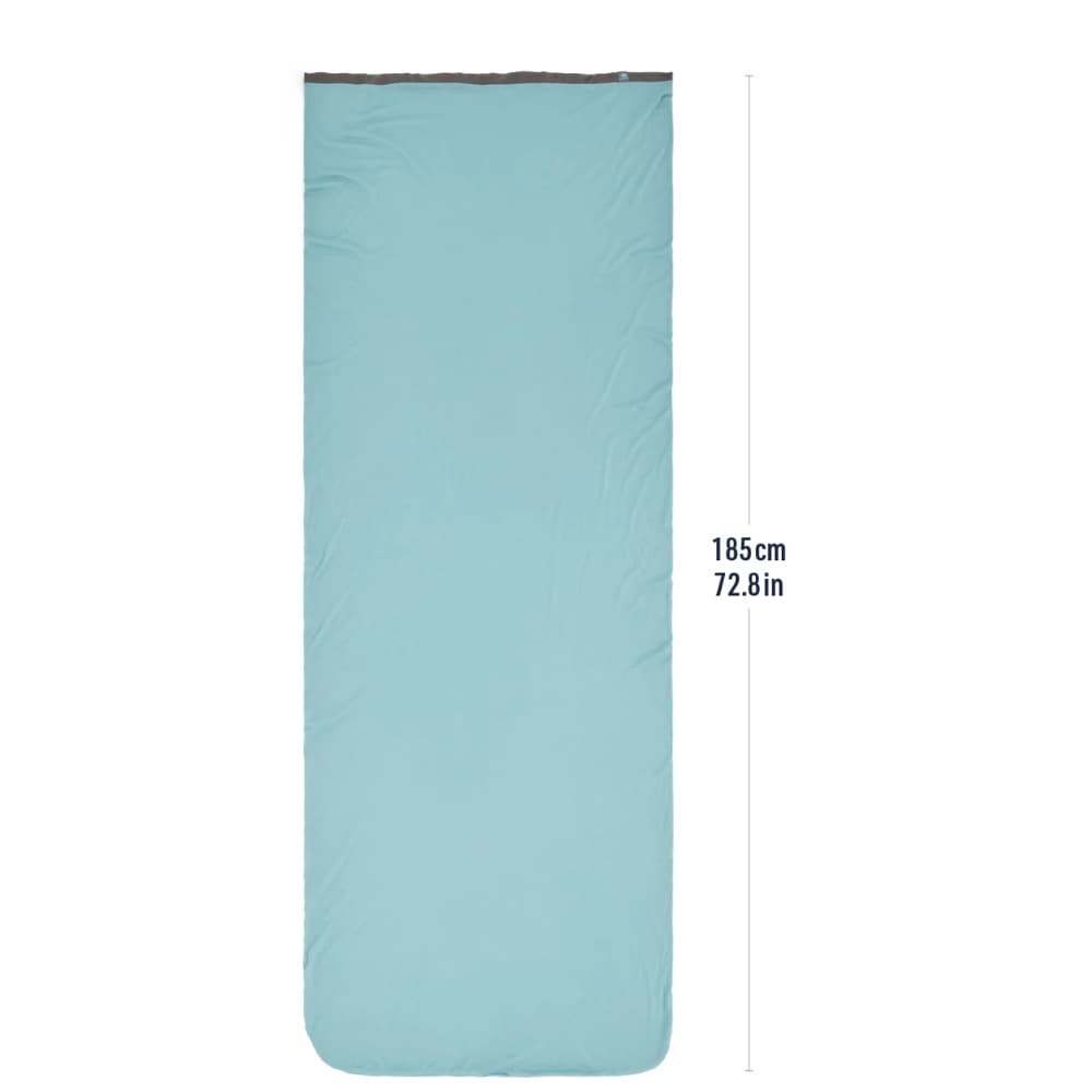 Comfort Blend Sleeping Bag Liner With Pillow Sleeve Rectangular Aqua Sea Blue, view: 1
