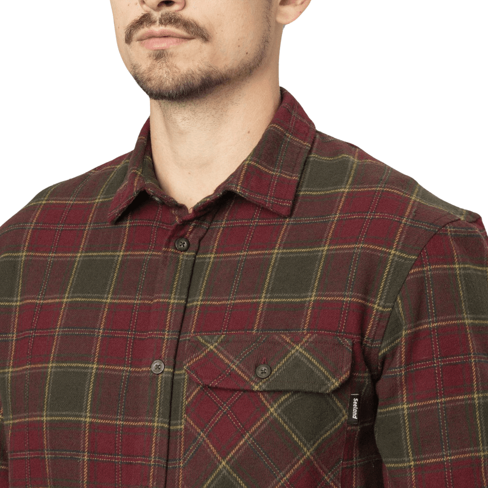 Glen Flannel Shirt Red Forest Check, view: 2