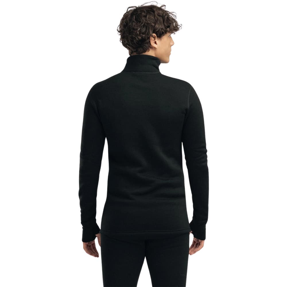 M's Fleecewool V2 Polo W/ Zip Jet Black, view: 6