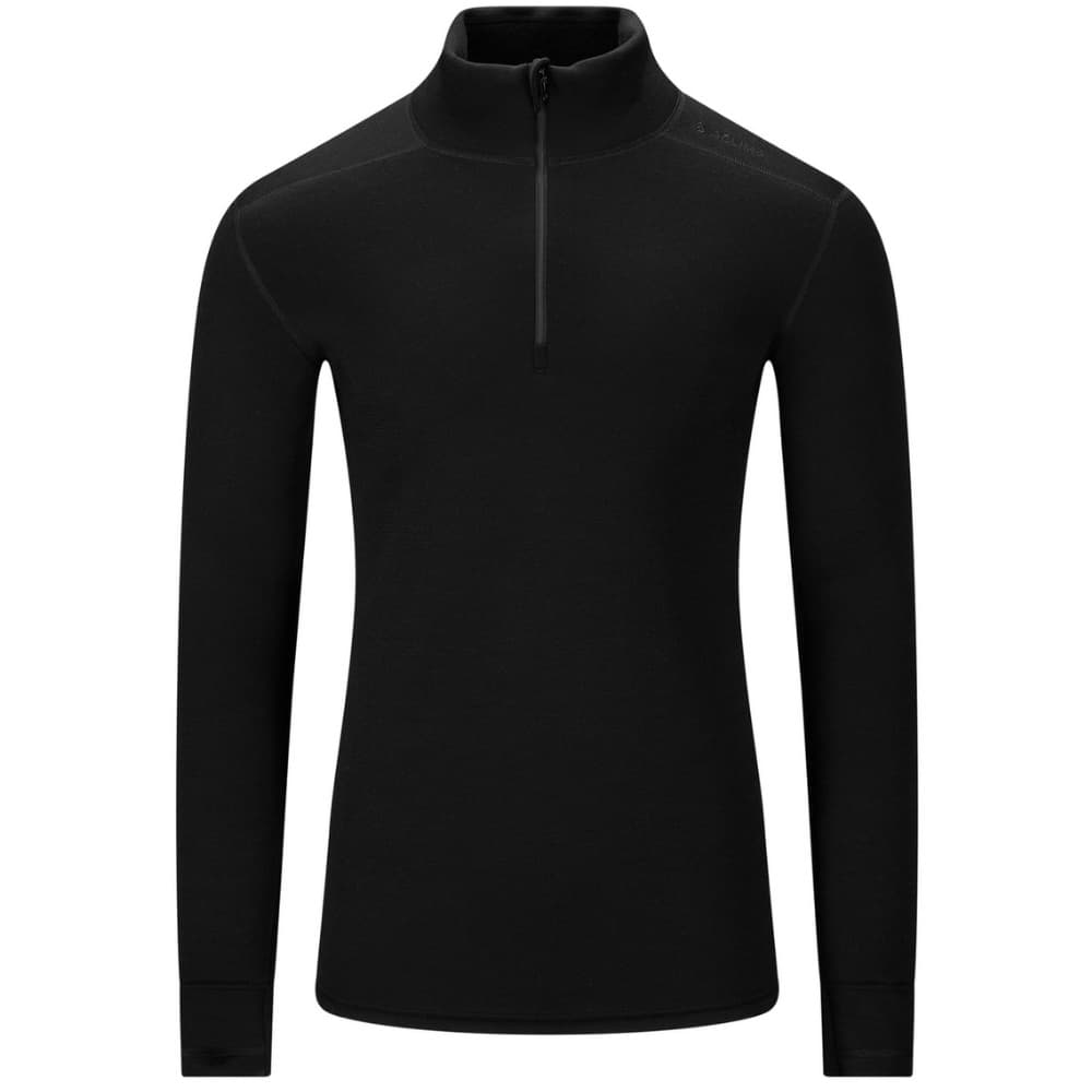 M's Fleecewool V2 Polo W/ Zip Jet Black, view: 0