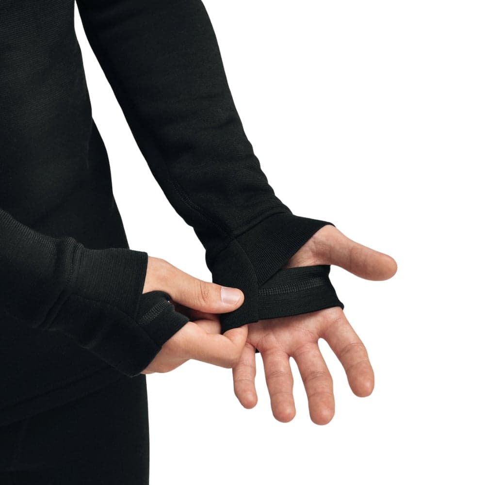 M's Fleecewool V2 Polo W/ Zip Jet Black, view: 4