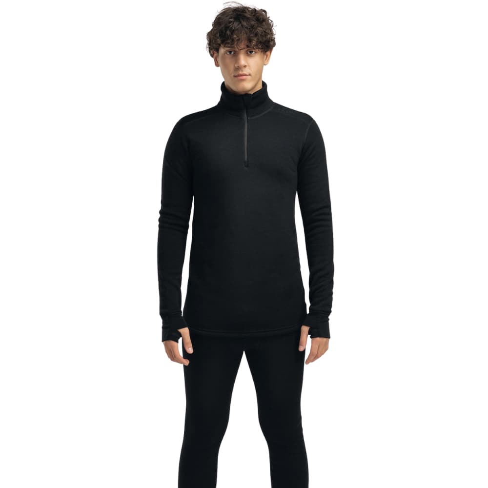 M's Fleecewool V2 Polo W/ Zip Jet Black, view: 5