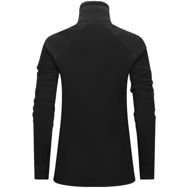 W's Fleecewool V2 Polo W/ Zip Jet Black, view: 1