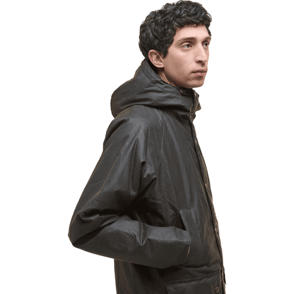 M's Bedale Wax Parka Olive, view: 2
