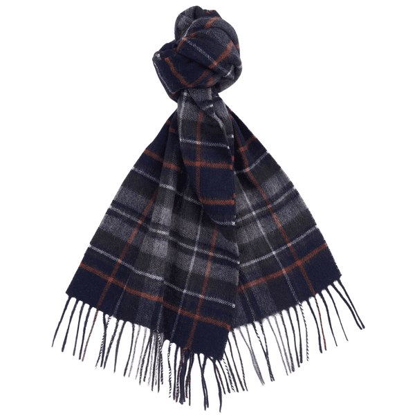 New Check Tartan Scarf Navy/Dark Ginger, view: 1