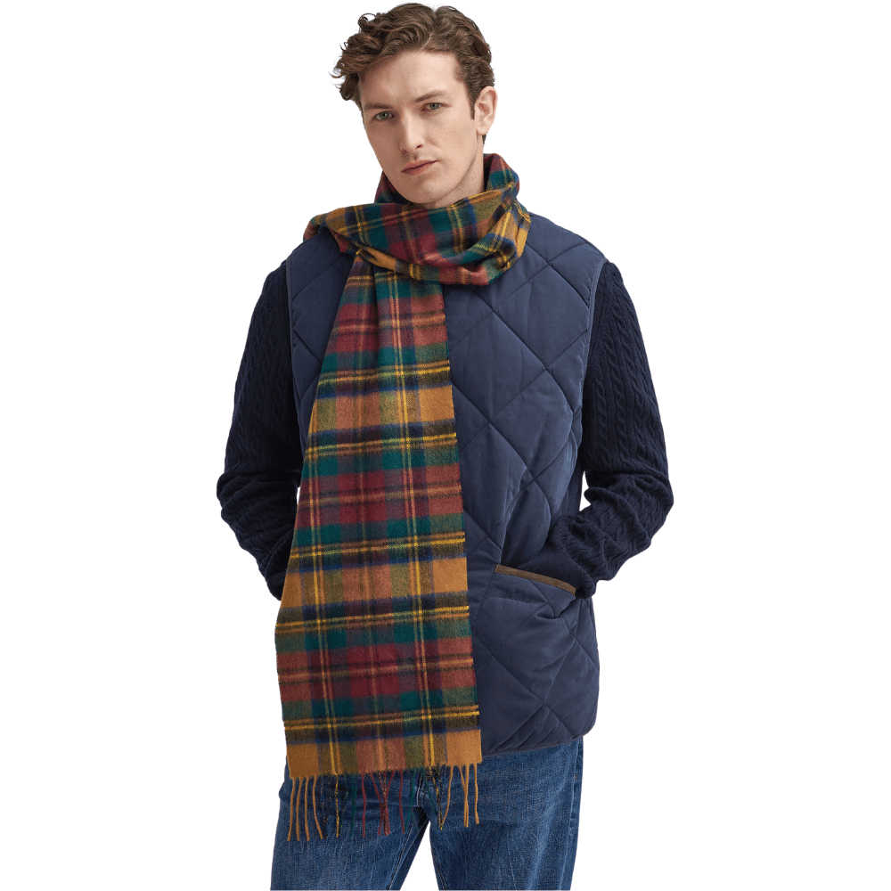 New Check Tartan Scarf Harvest Gold, view: 2