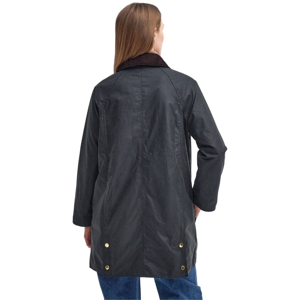 W's Long Beadnell Wax Jacket Sage/Ancient, view: 6