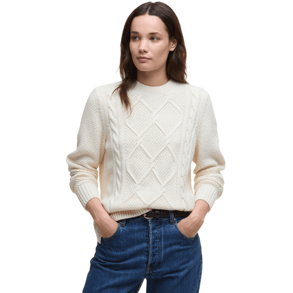 W's Burne Crew Knitted Jumper Ecru, view: 1