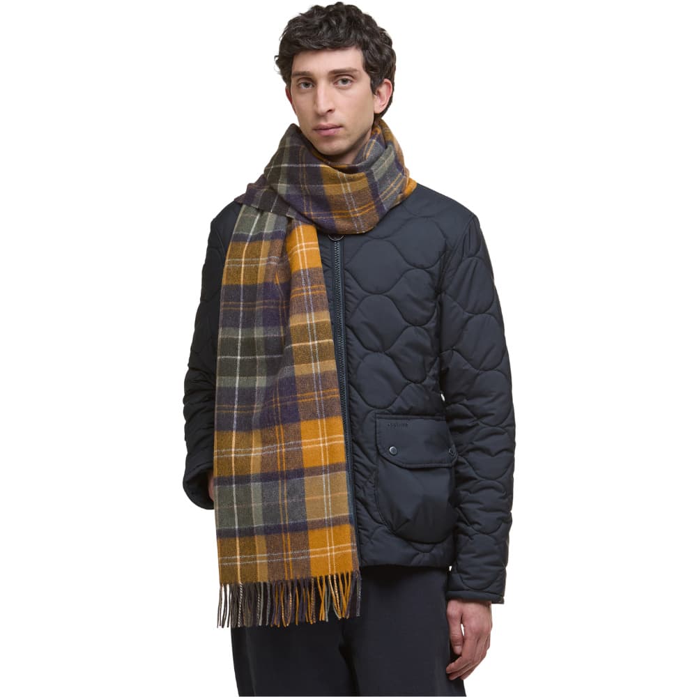 Brack Patchwork Tartan Scarf Forest/Bronze Brown, view: 2