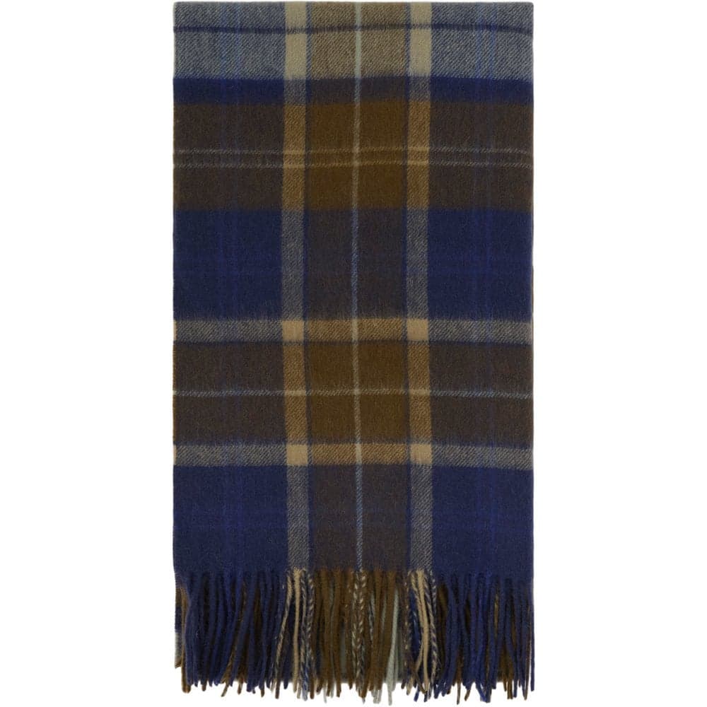 Brack Patchwork Tartan Scarf Navy/Sandstone, view: 2