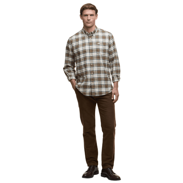 M's Telfield Regular Checked Shirt Stone, view: 4