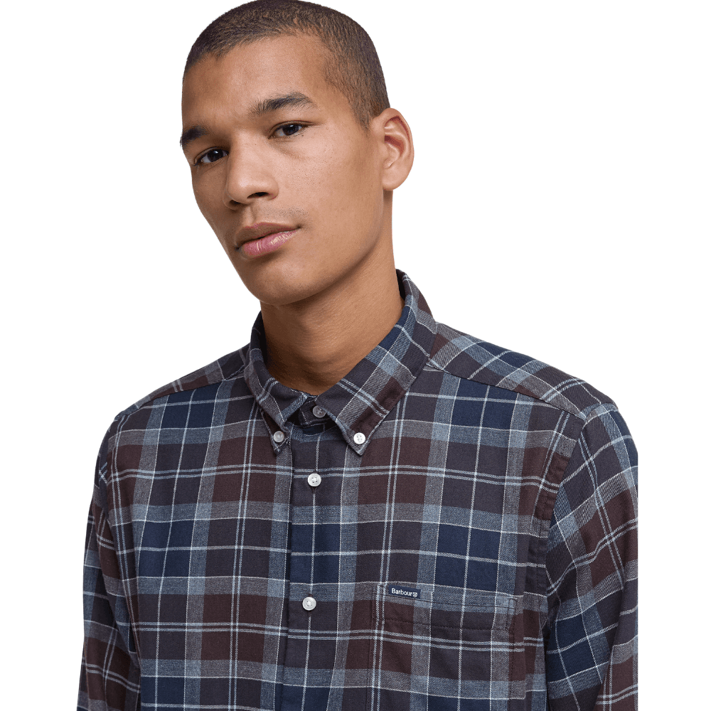 M's Fortrose Tailored Tartan Shirt Midnight Oak Tartan, view: 1