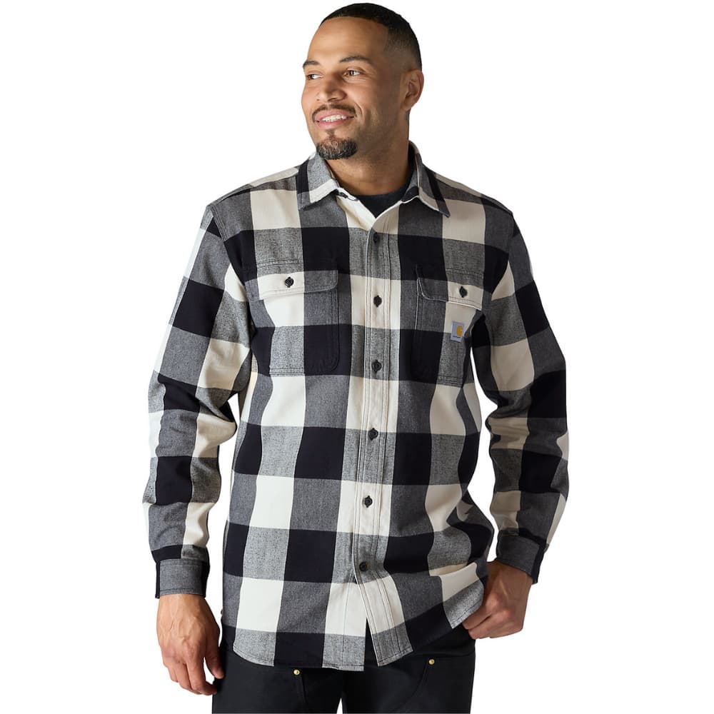 Carhartt M's Long-Sleeve Plaid Shirt Oat Milk, view: 2