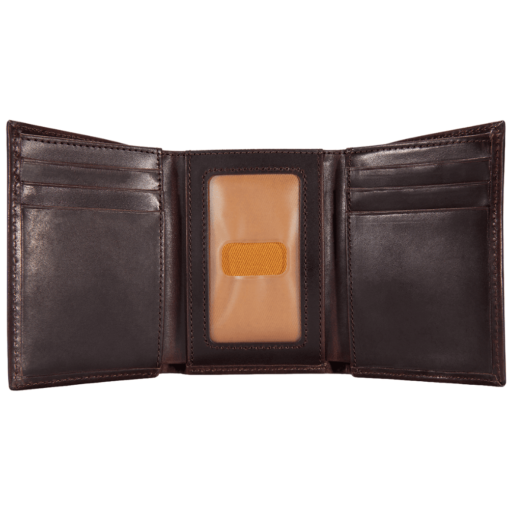 Carhartt M's Oil Tan Leather Trifold Wallet Dark Brown, view: 1