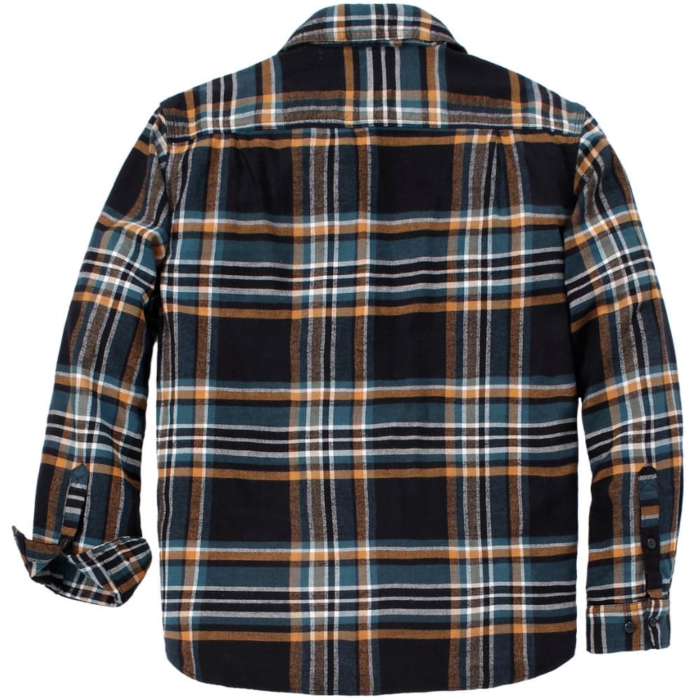 Carhartt M's Flannel Long-Sleeve Plaid Shirt Black, view: 1