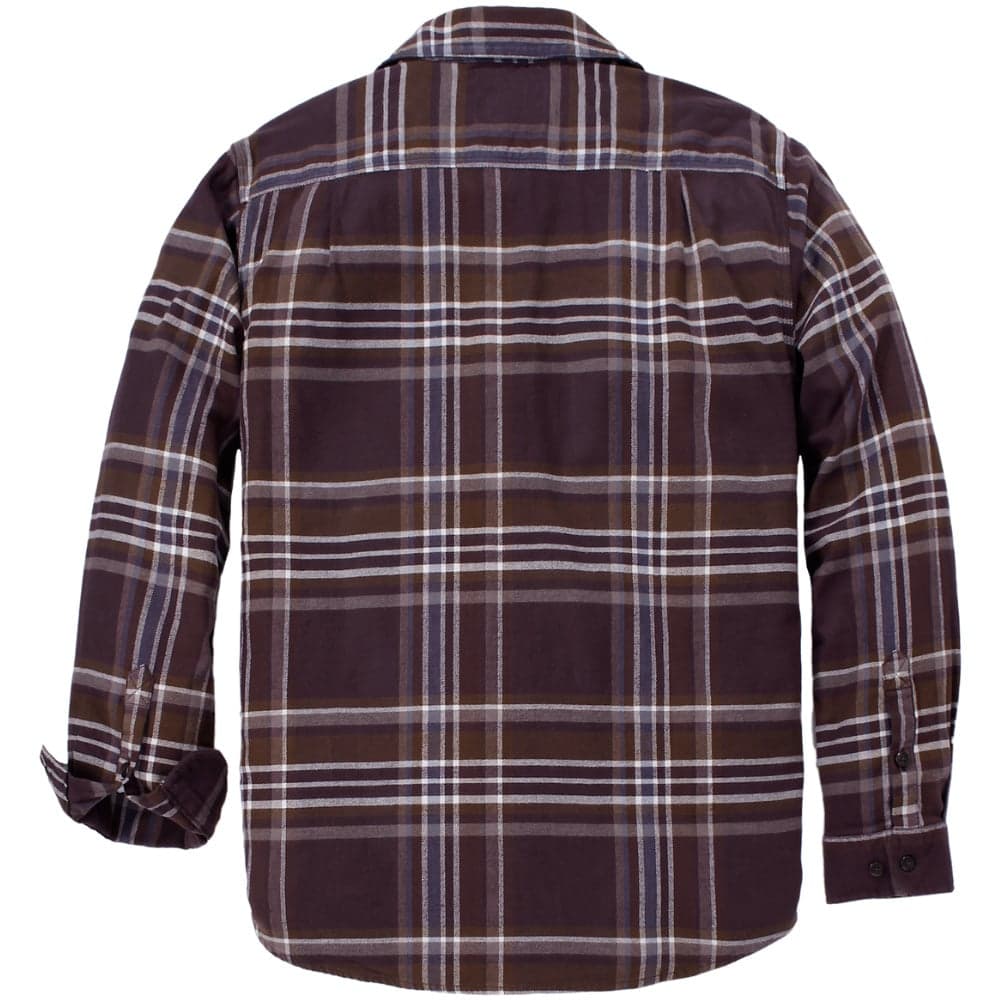 Carhartt M's Flannel Long-Sleeve Plaid Shirt Dark Sepia, view: 1