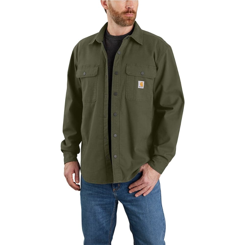 Carhartt M's Canvas Fleece-Lined Shirt Jacket Basil, view: 1