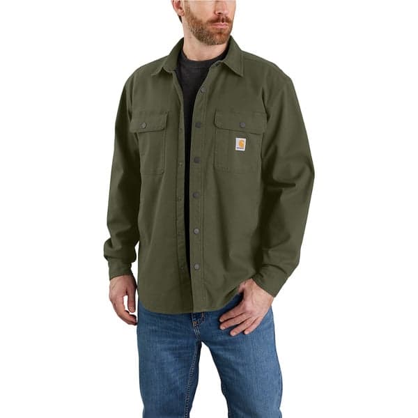 Carhartt M's Canvas Fleece-Lined Shirt Jacket Basil, view: 1