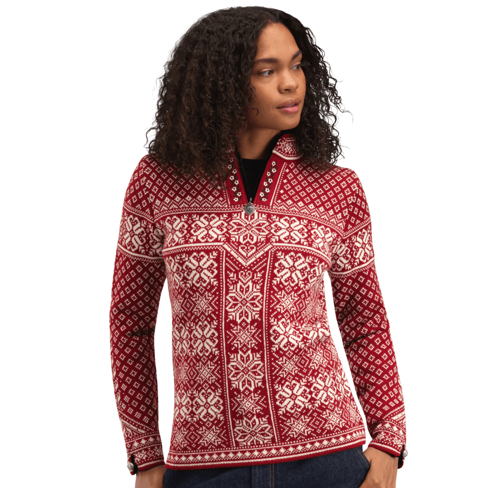 W's Peace Fem Sweater Redrose Offwhite, view: 2