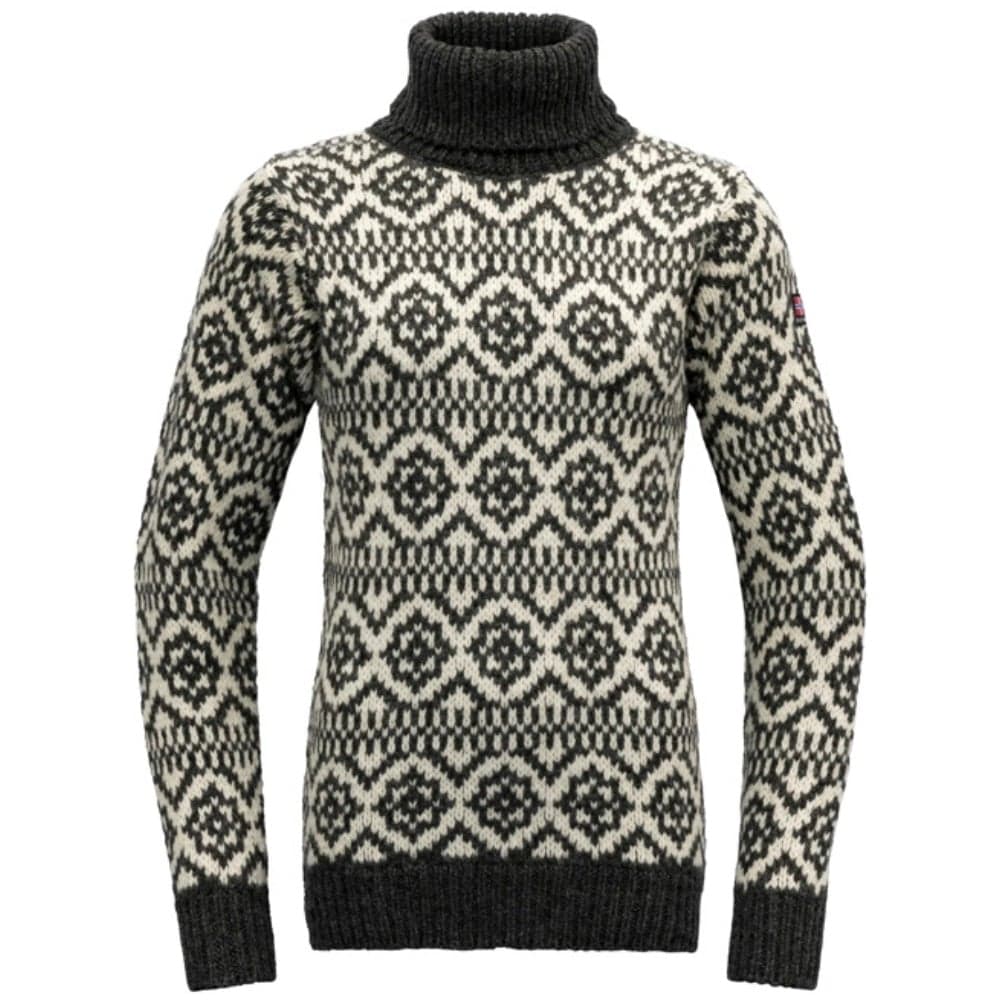 Hoddevik Wool High Neck Anthracite/Offwhite, view: 0