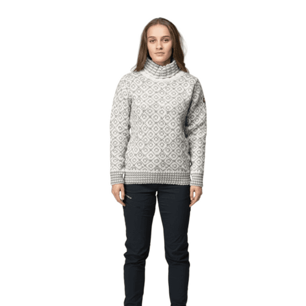 Svalbard Wool High Neck Offwhite/Grey, view: 3