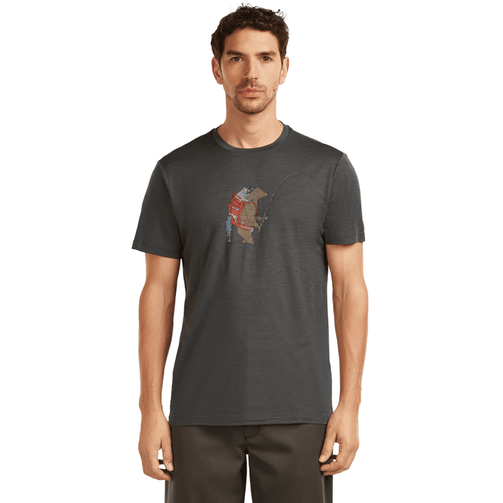 M's Merino 150 Tech Lite Ss Tee Bear Catch Obsidian Bear Catch Flagstone Obsidian, view: 0