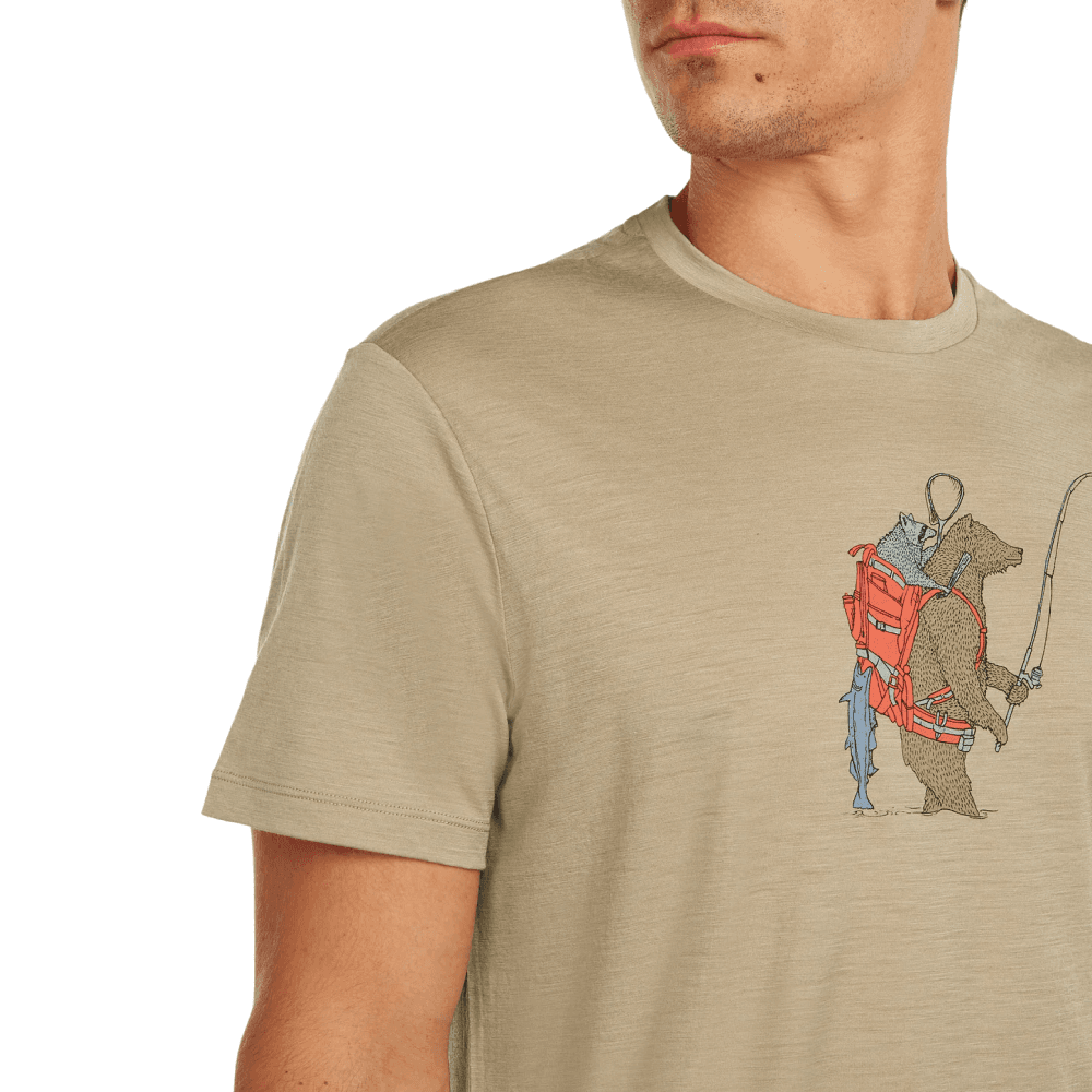 M's Merino 150 Tech Lite Ss Tee Bear Catch Flagstone, view: 2